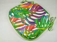 Load image into Gallery viewer, Tropical Leaves Small Spindle Back Seat Pads For Garden, Patio, Kitchen, Dining