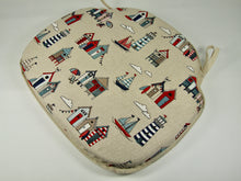 Load image into Gallery viewer, Seaside Linen Large Spindle Back Seat Pads For Garden, Patio, Kitchen, Dining