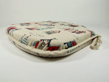 Load image into Gallery viewer, Seaside Linen Beachhuts Small Spindle Back Seat Pads For Garden, Patio, Kitchen, Dining