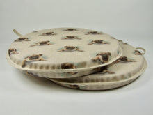 Load image into Gallery viewer, Set of 2 Pug Dog Round Bistro Seat Pads 12" 14" 16"
