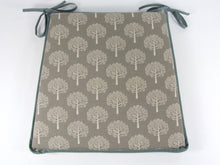 Load image into Gallery viewer, Mulberry Tree Smoke/Dove Grey Tapered Seat Pads For Garden, Patio, Kitchen, Dining