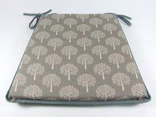 Load image into Gallery viewer, Mulberry Tree Smoke/Dove Grey Tapered Seat Pads For Garden, Patio, Kitchen, Dining