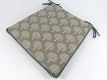Load image into Gallery viewer, Mulberry Tree Smoke/Dove Grey Tapered Seat Pads For Garden, Patio, Kitchen, Dining