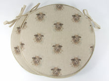 Load image into Gallery viewer, Set of 2 Country Sheep Round Bistro Seat Pads